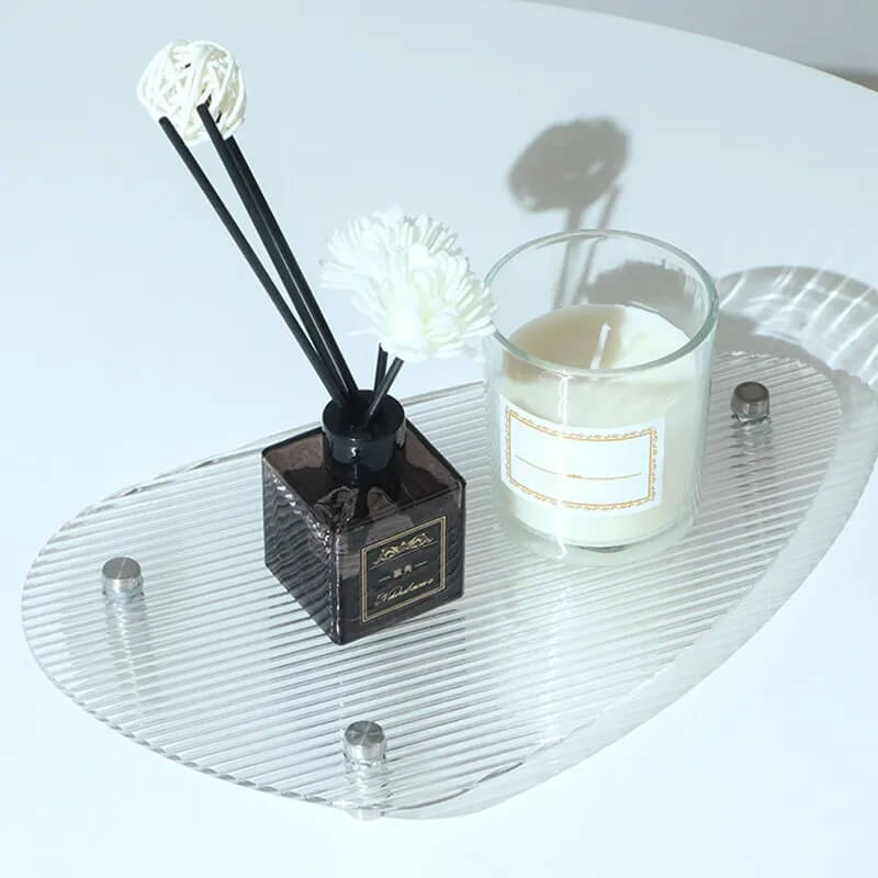 Grooved Acrylic Decorative Tray