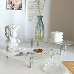 Grooved Acrylic Decorative Tray