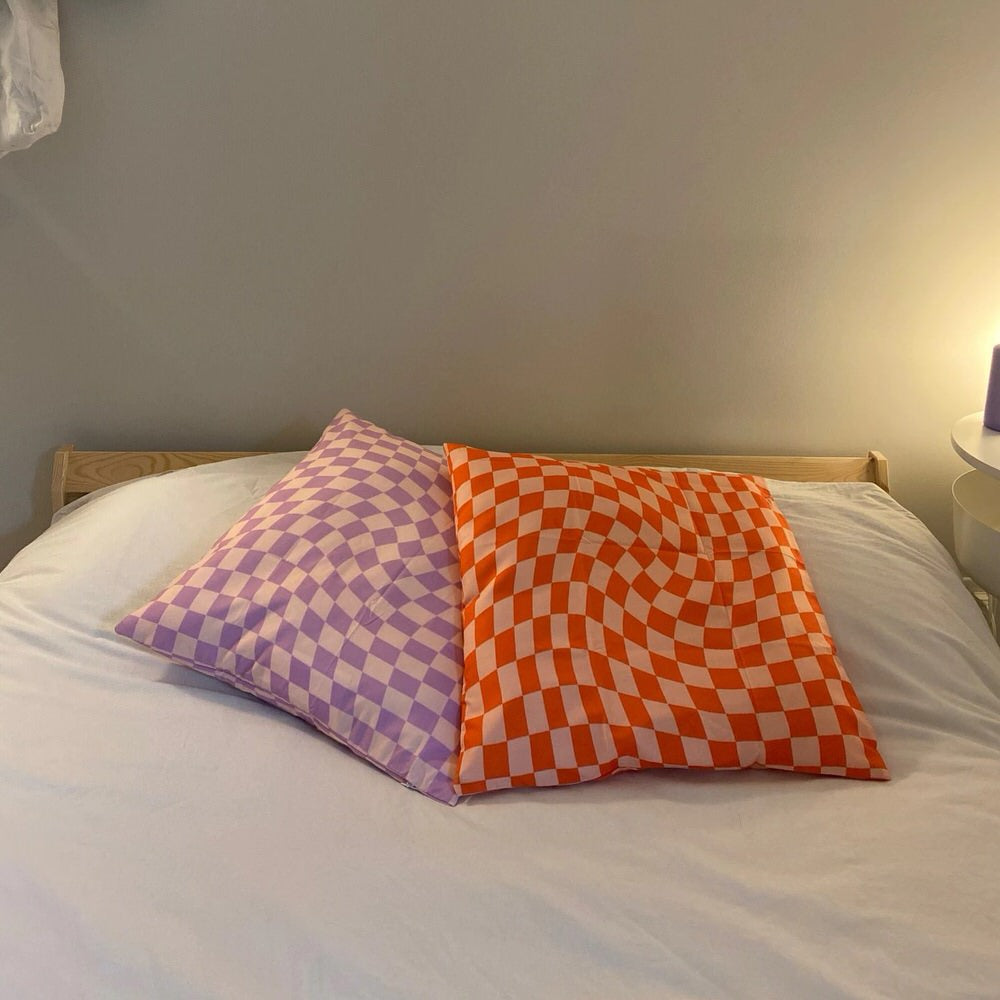 3D Checkered Cushion Cover