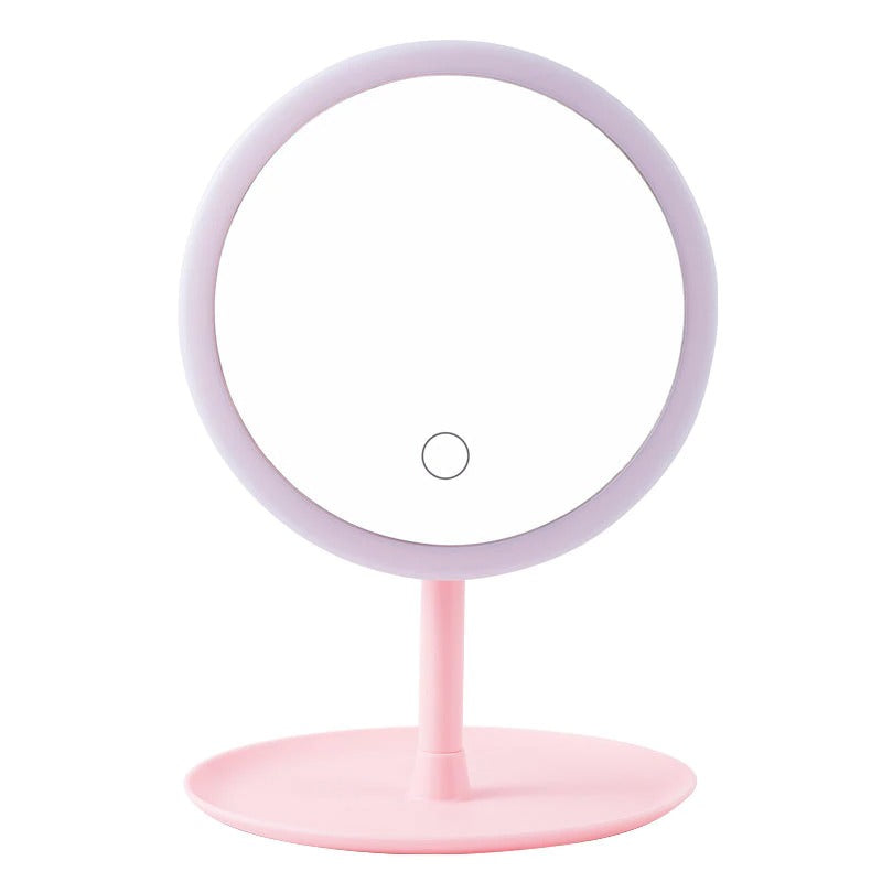 Halo Pink Round Makeup Mirror