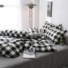 Heavy Grid Bedding Set