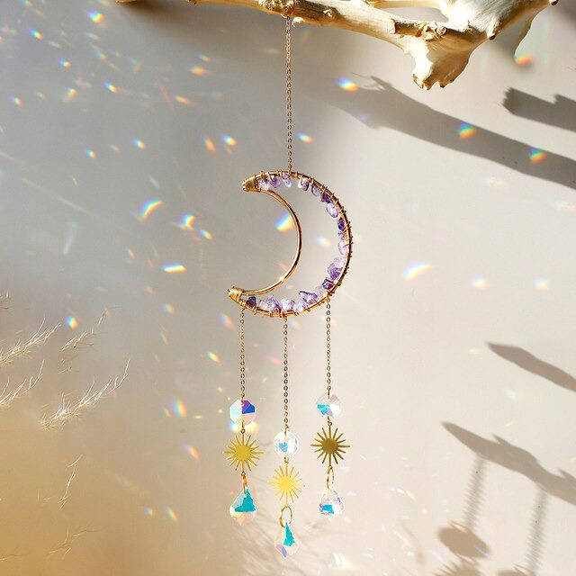 Amethyst Moon Suncatcher