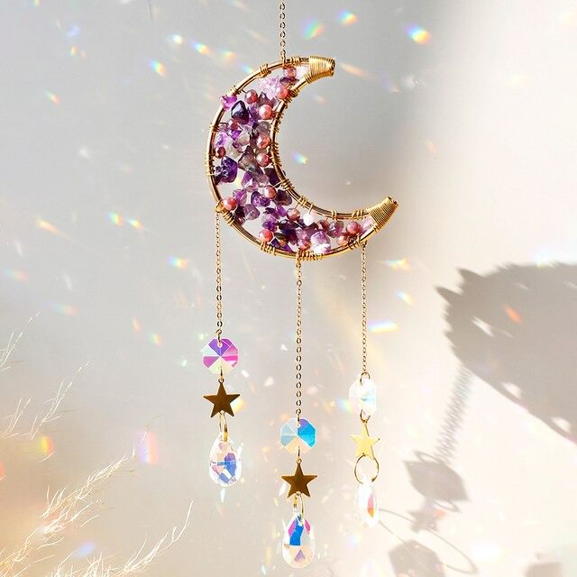 Amethyst Moon Suncatcher