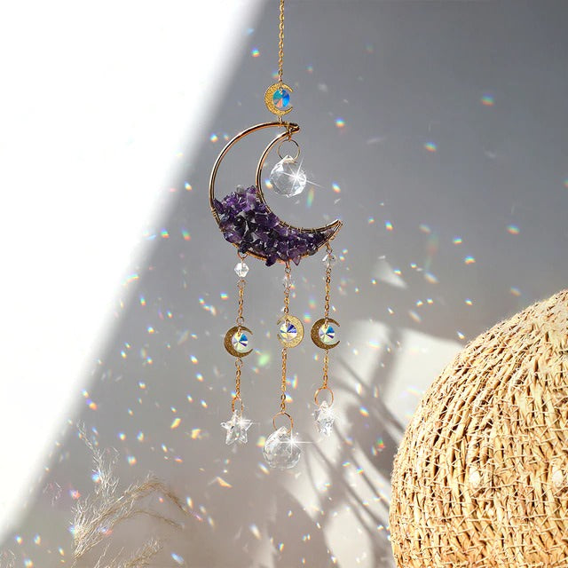 Amethyst Moon Suncatcher