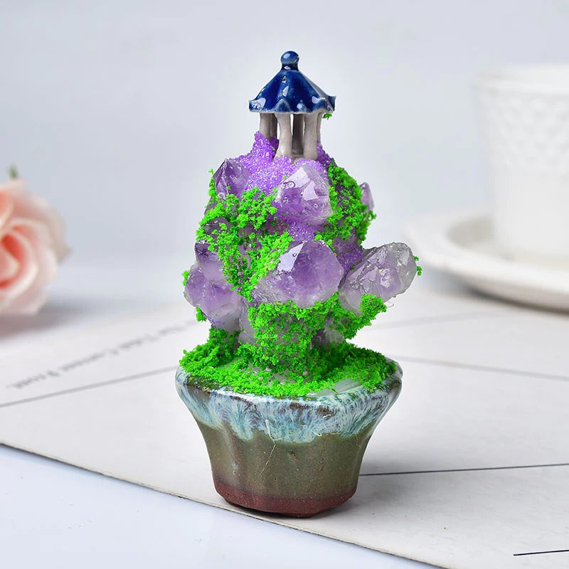 Amethyst Fairy Tower Mini Figurine