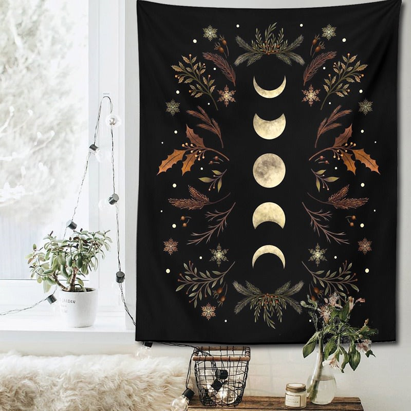 Autumn Moon Phases Tapestry