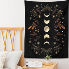 Autumn Moon Phases Tapestry