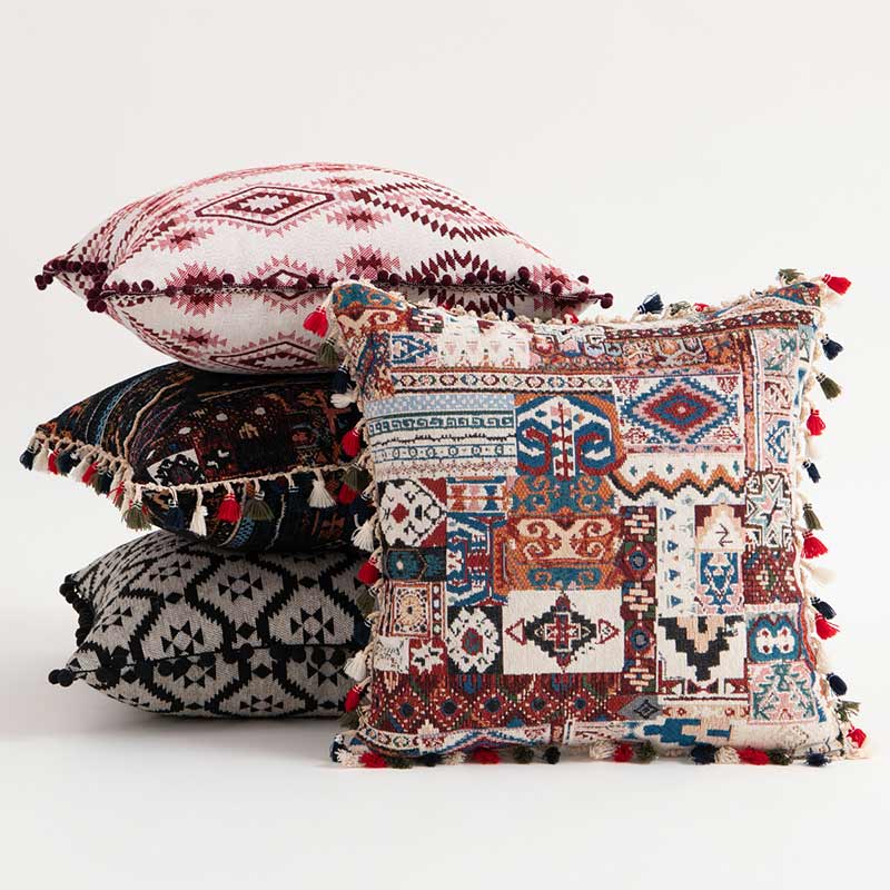 Morocco Pillow Case Tassels Pillow Covers