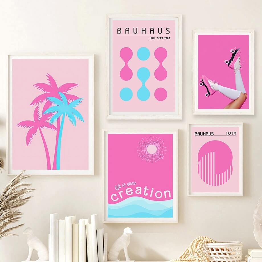 Barbiecore Gallery Wall Art Canvas Posters