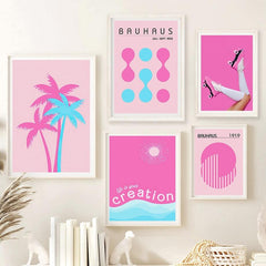 Barbiecore Gallery Wall Art Canvas Posters