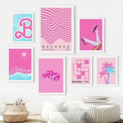 Barbiecore Gallery Wall Art Canvas Posters