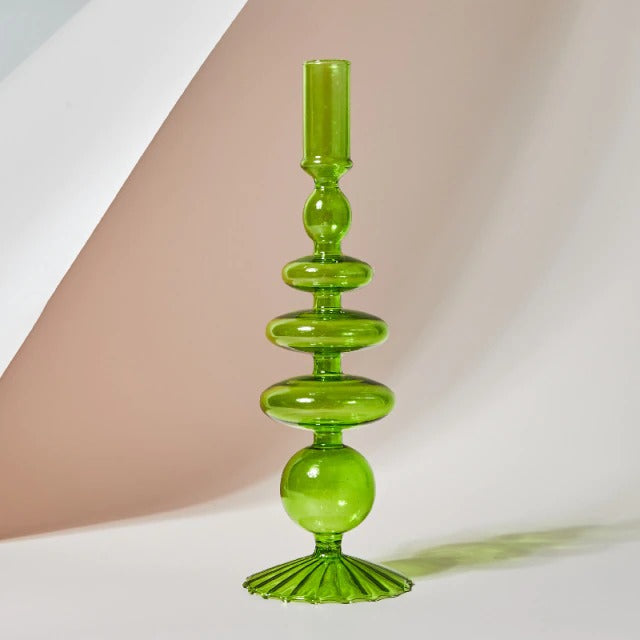 Blowed Glass Candle Holder