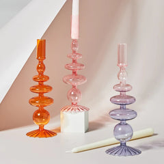 Blowed Glass Candle Holder