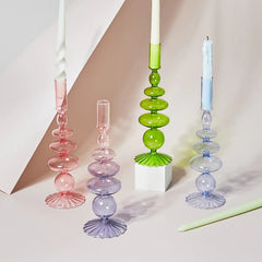 Blowed Glass Candle Holder