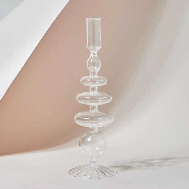 Blowed Glass Candle Holder