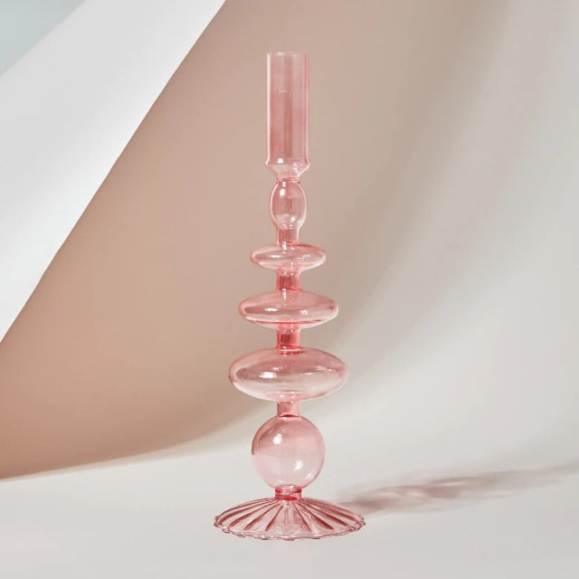 Blowed Glass Candle Holder