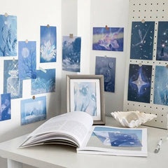 Blue Magic Crystals Wall Collage Cards