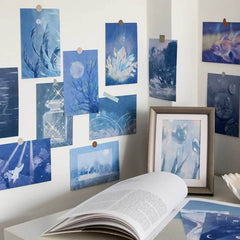 Blue Magic Crystals Wall Collage Cards