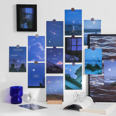 Glowing Night Sky Wall Collage Postcards