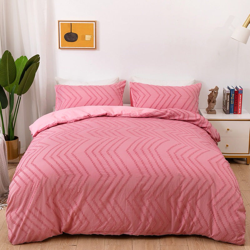 Zig Zag Fringe Duvet Cover Set