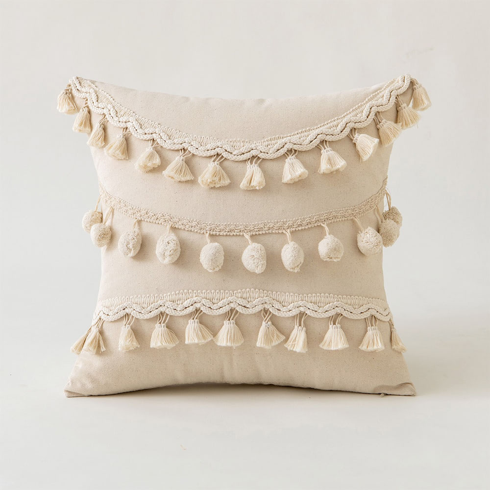 Boho Tassels Tufted Cushion Cover