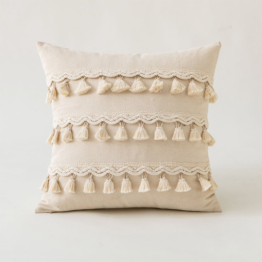 Boho Tassels Tufted Cushion Cover