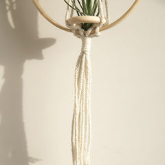 Macrame Wooden Circle Plant Hanger