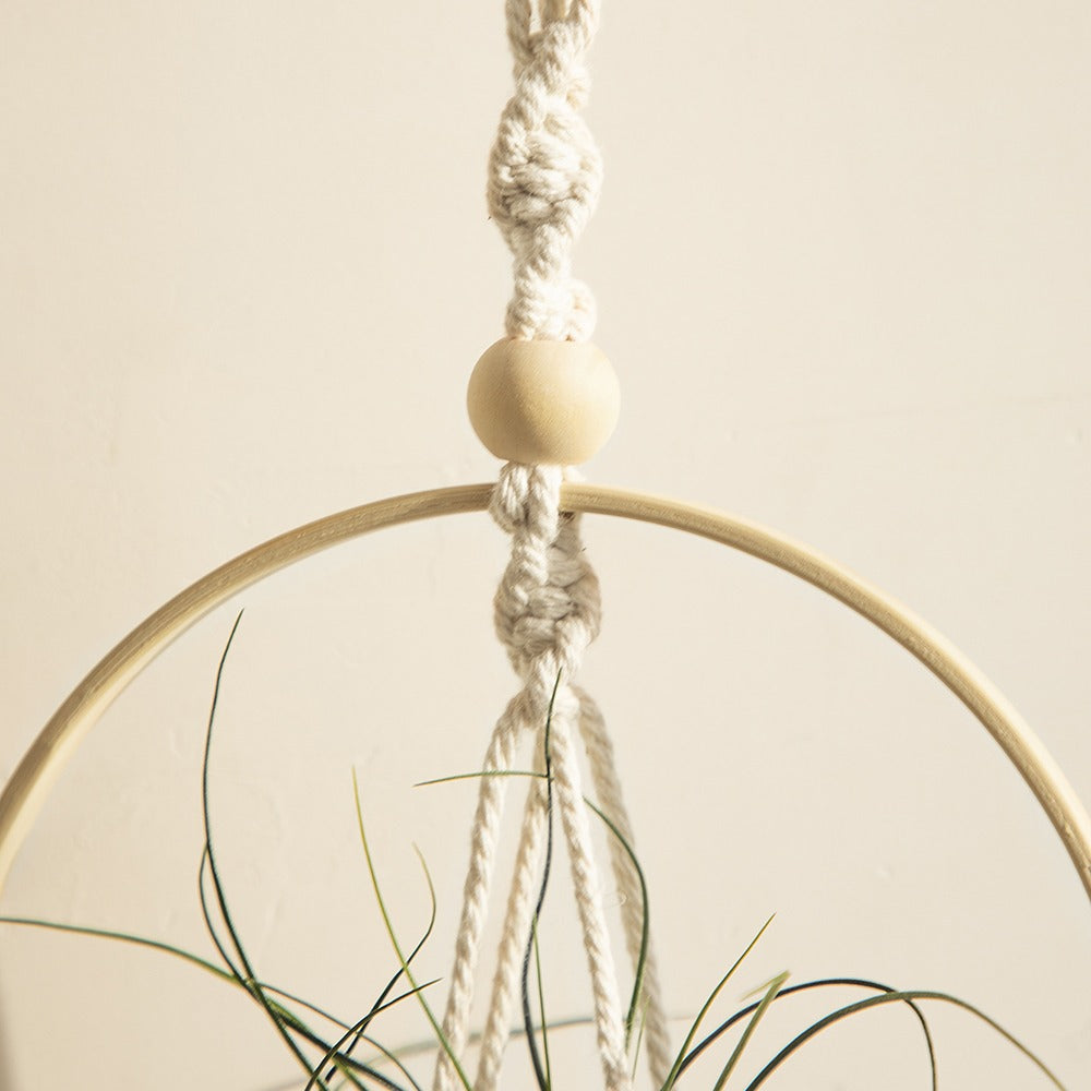 Macrame Wooden Circle Plant Hanger