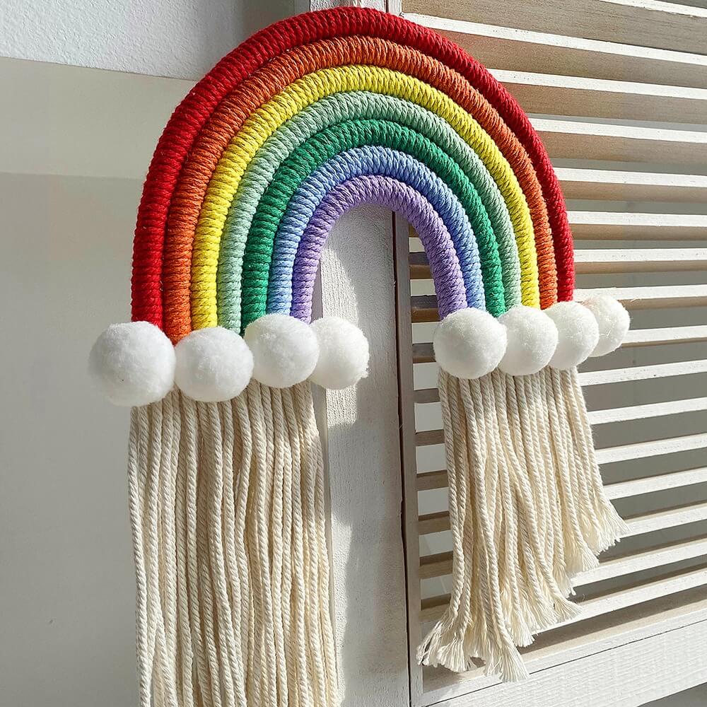 Macrame Rainbow Wall Decor