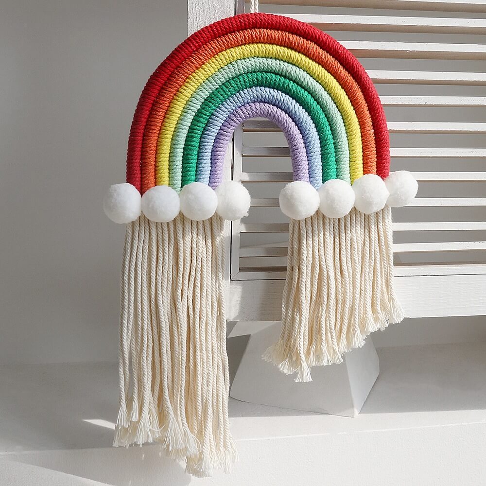 Macrame Rainbow Wall Decor