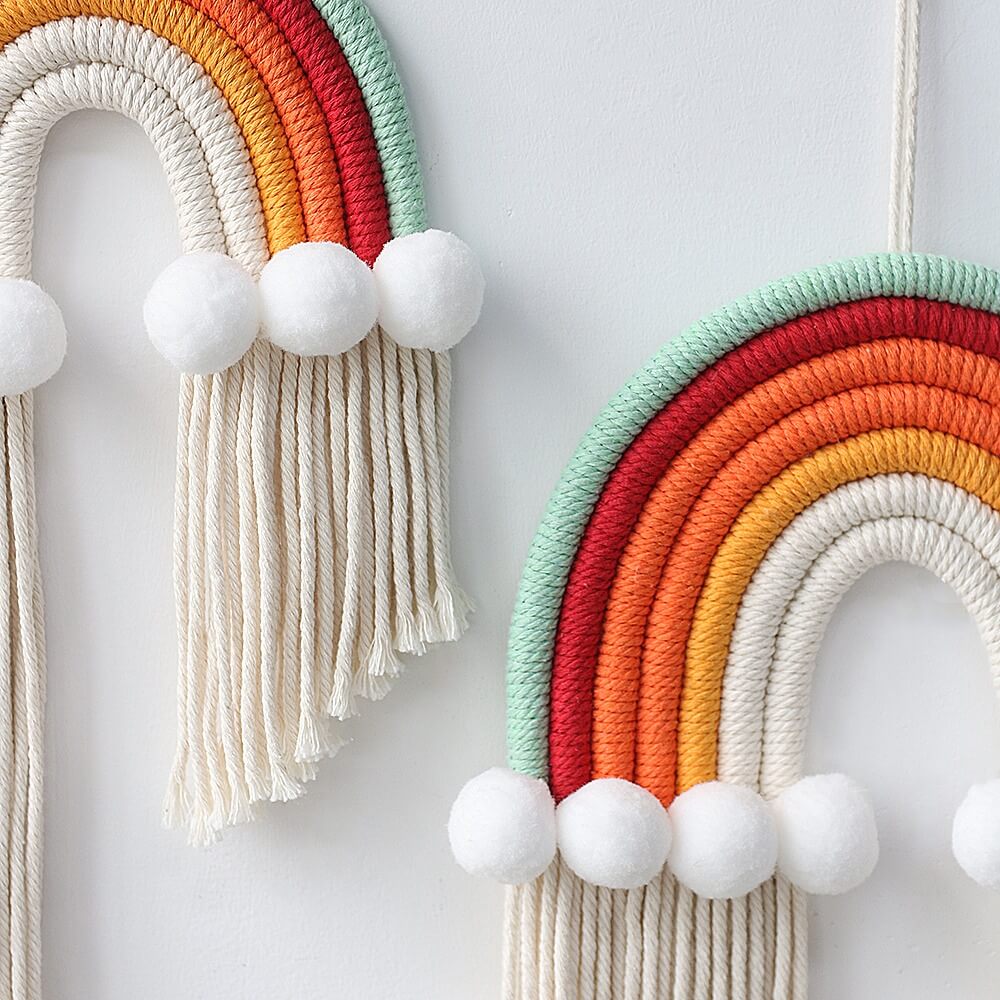 Macrame Rainbow Wall Decor