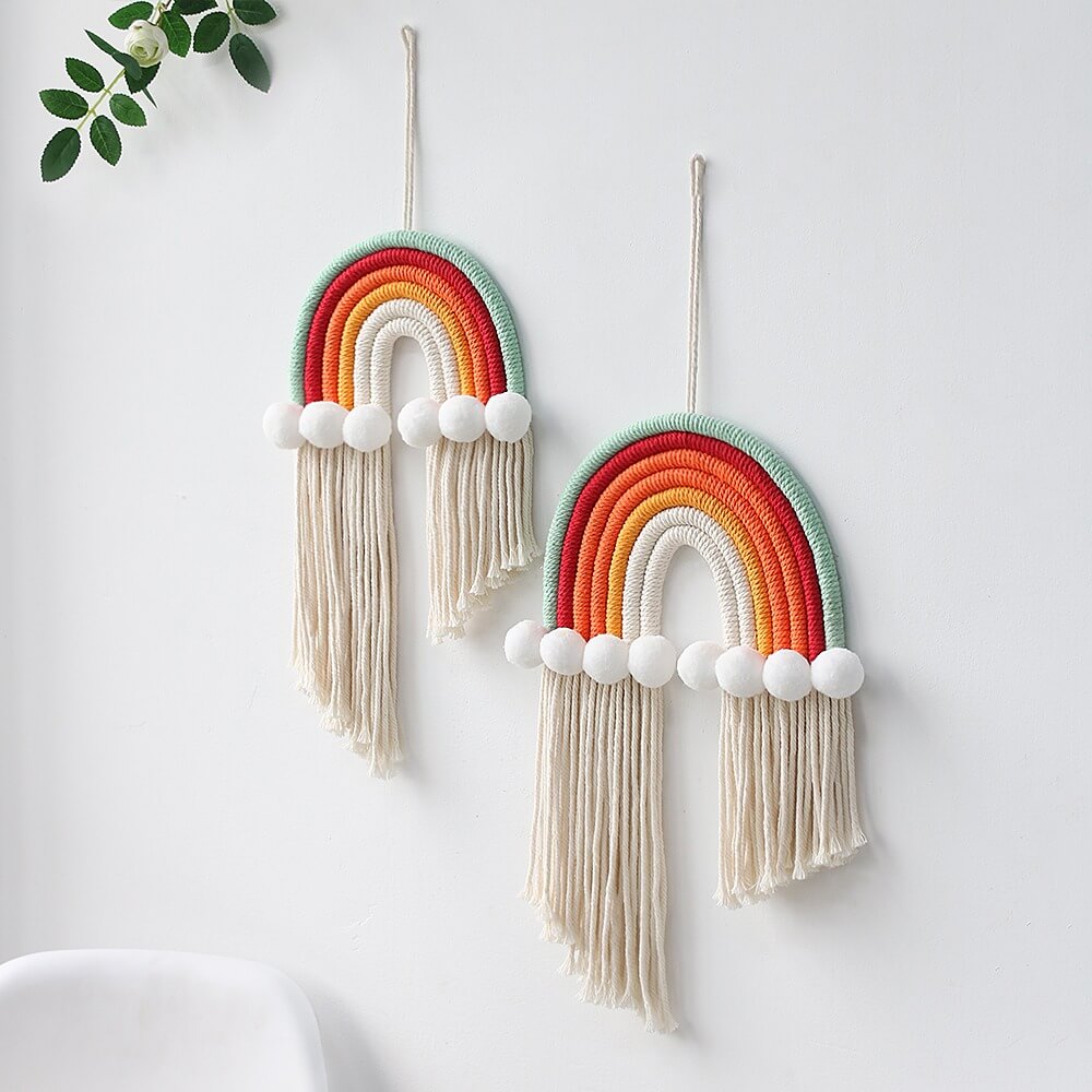 Macrame Rainbow Wall Decor