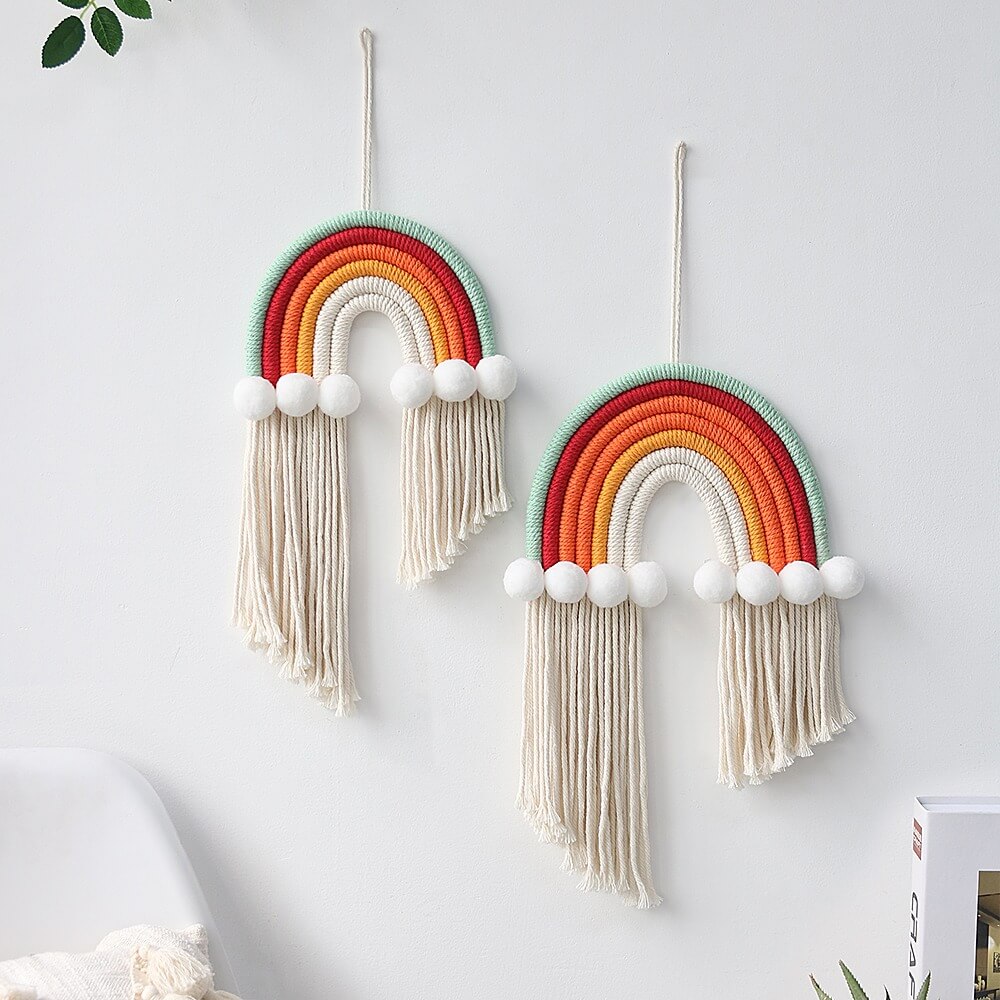 Macrame Rainbow Wall Decor