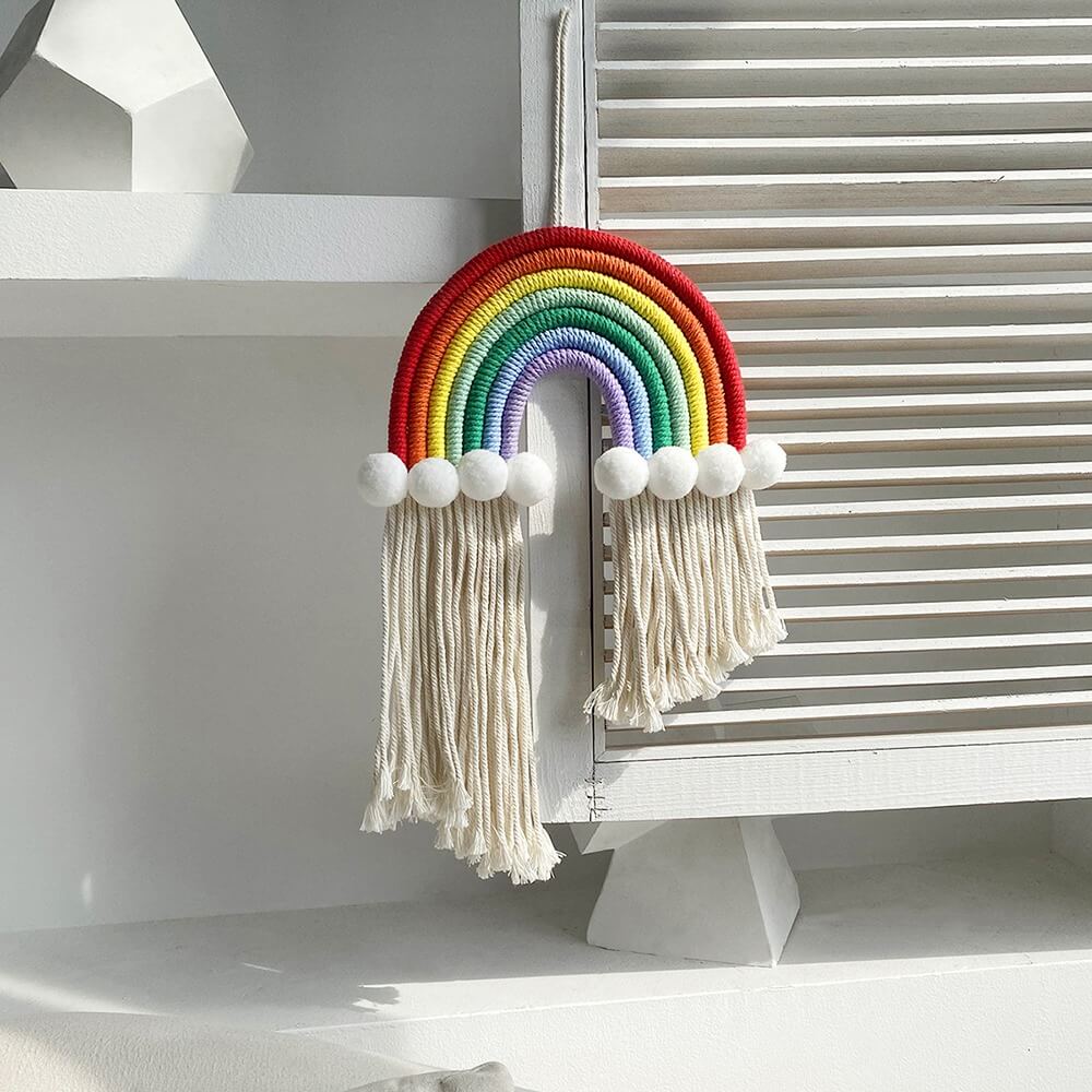 Macrame Rainbow Wall Decor