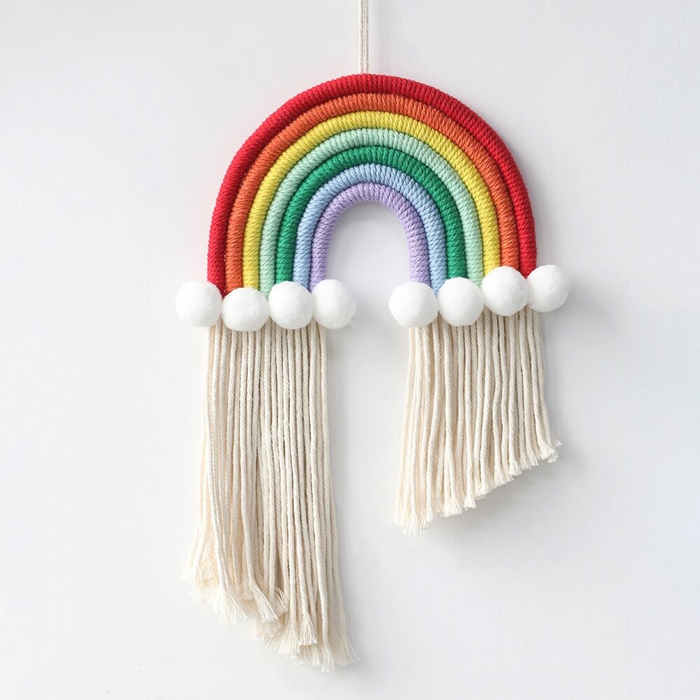 Macrame Rainbow Wall Decor