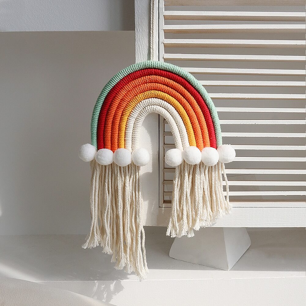 Macrame Rainbow Wall Decor