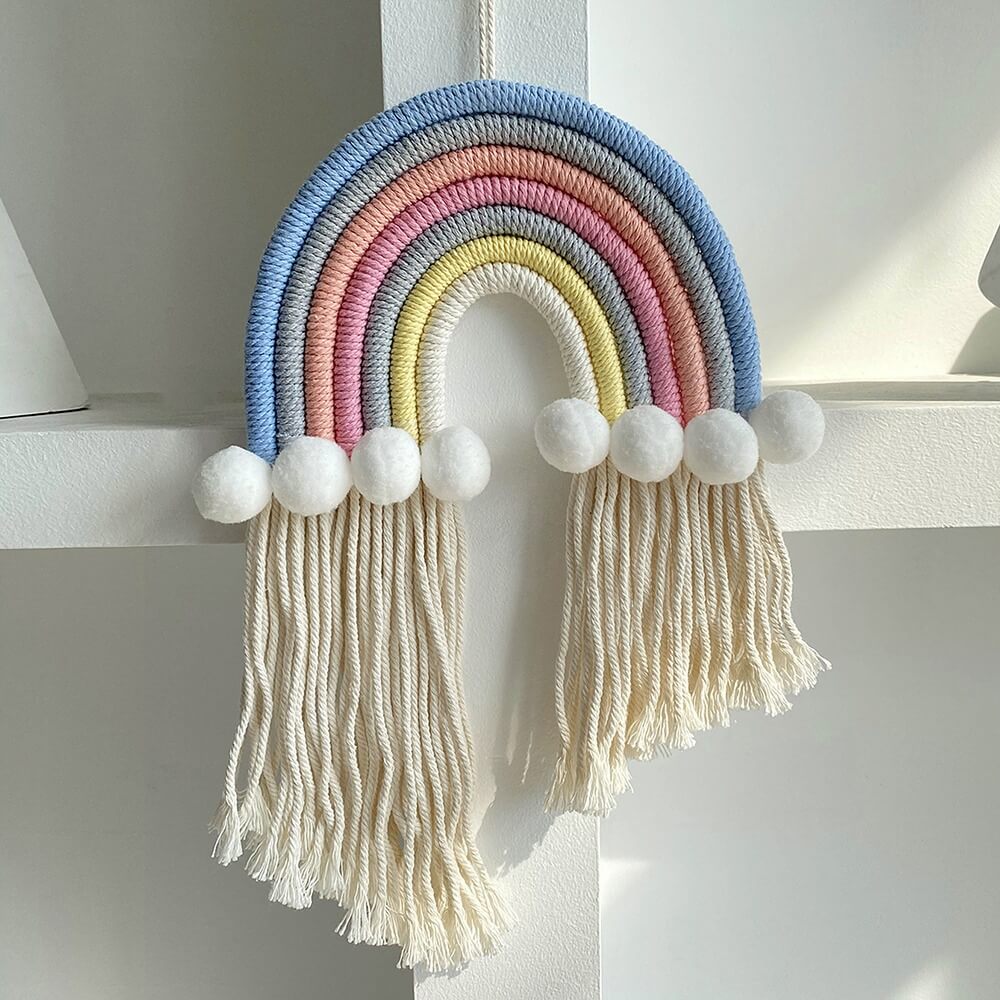 Macrame Rainbow Wall Decor