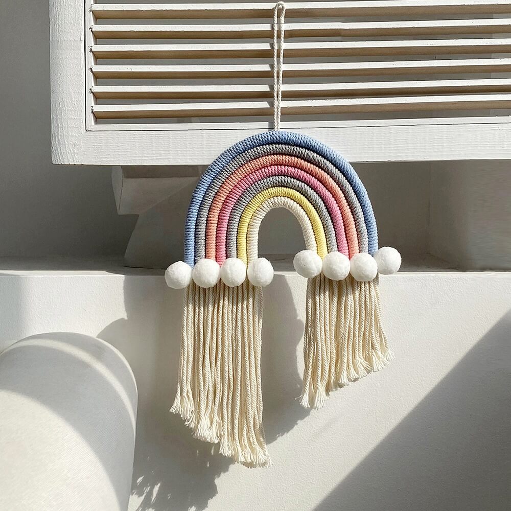 Macrame Rainbow Wall Decor