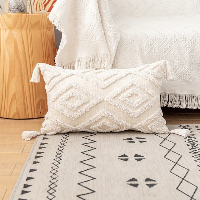 Boho Aesthetic Tufted Cushion Cover