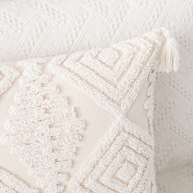 Boho Aesthetic Tufted Cushion Cover