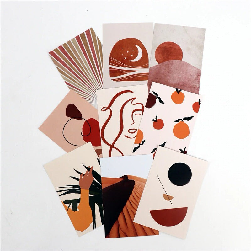 Abstract Collage Card Boho Abstract Wall Collage Cards – Oitoy