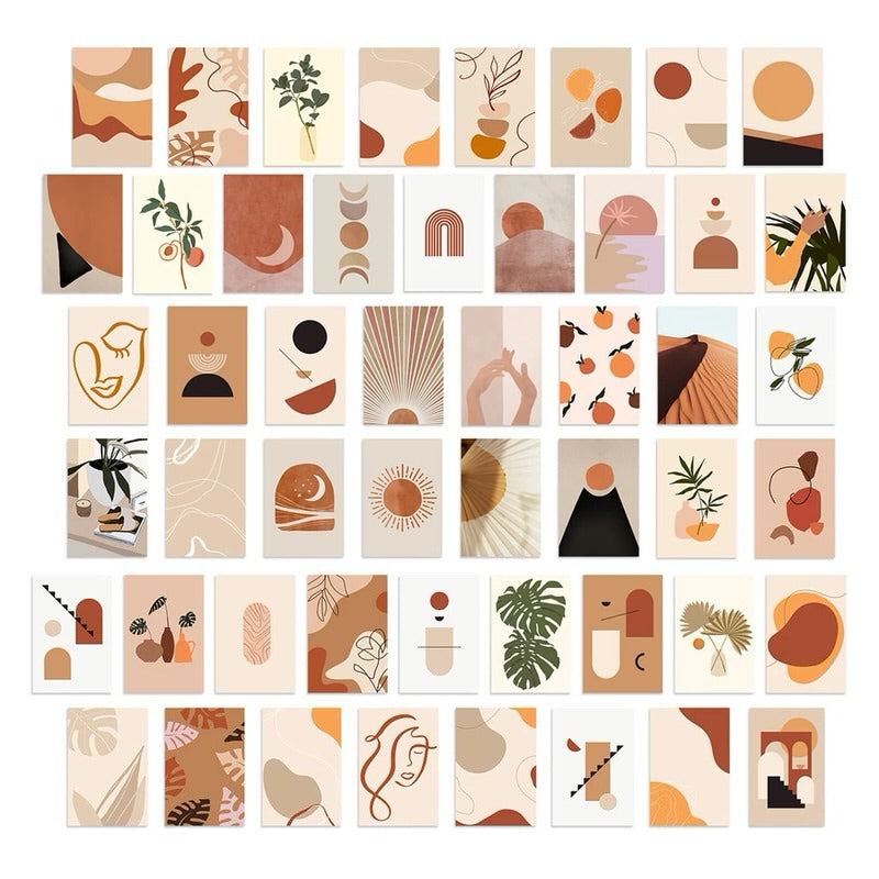 Abstract Collage Card Boho Abstract Wall Collage Cards – Oitoy