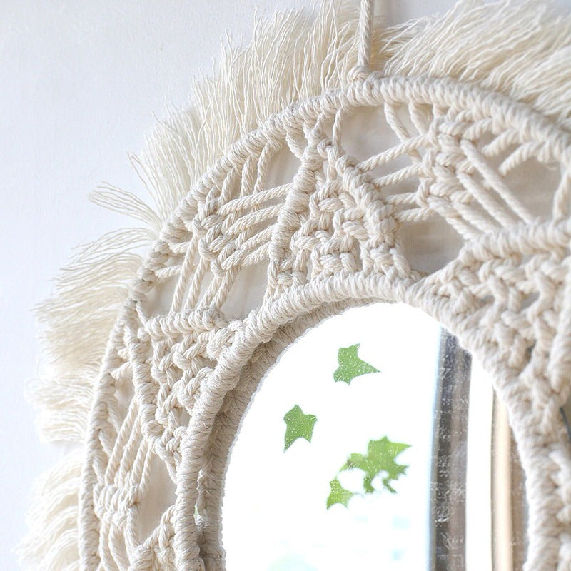 Macrame Wall Hanging Round Mirror