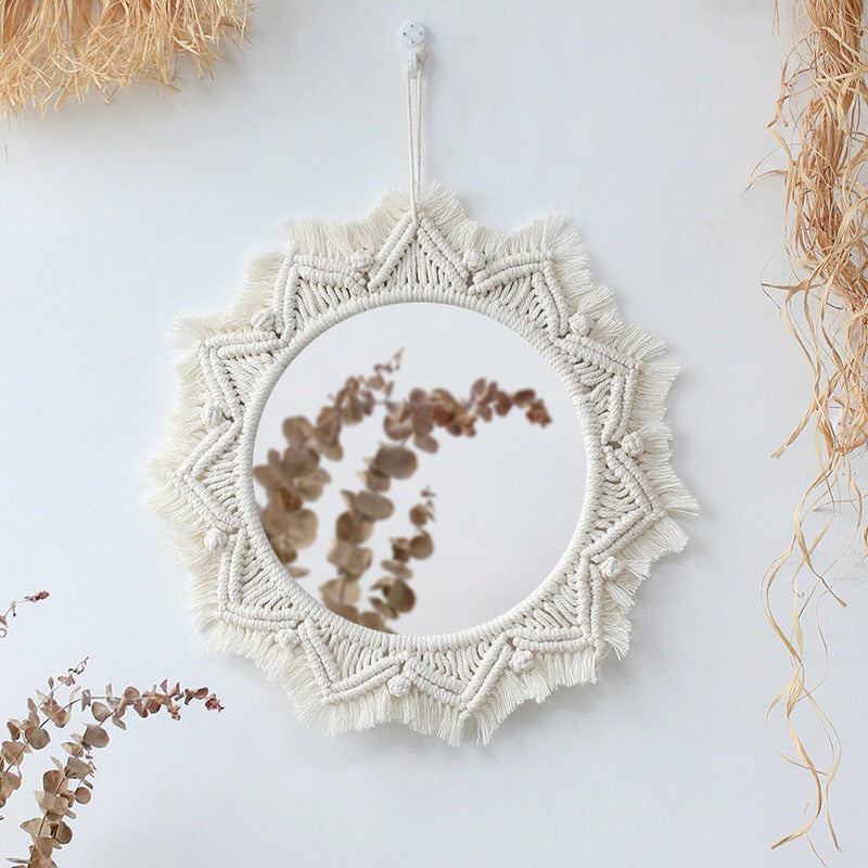 Macrame Wall Hanging Round Mirror