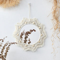 Macrame Wall Hanging Round Mirror