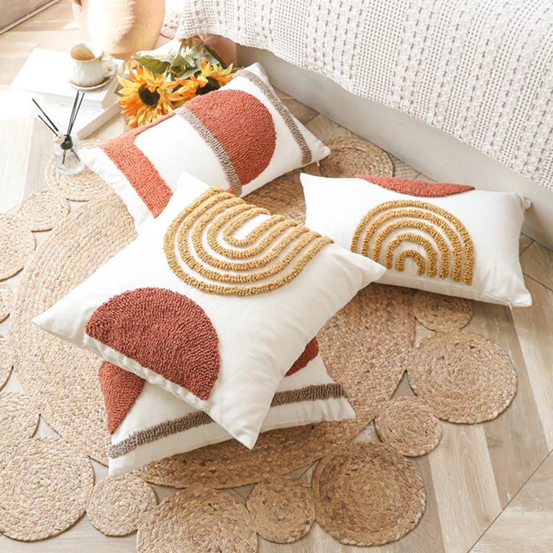 Boho Tufted Arcs Cushion Cover