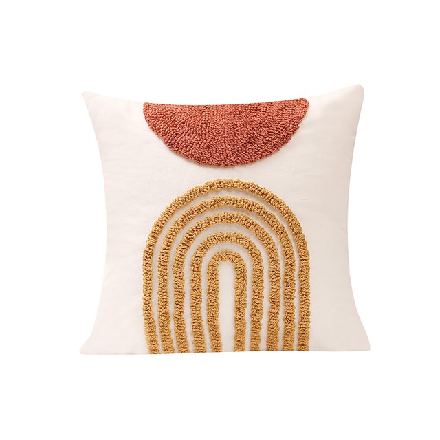 Boho Tufted Arcs Cushion Cover