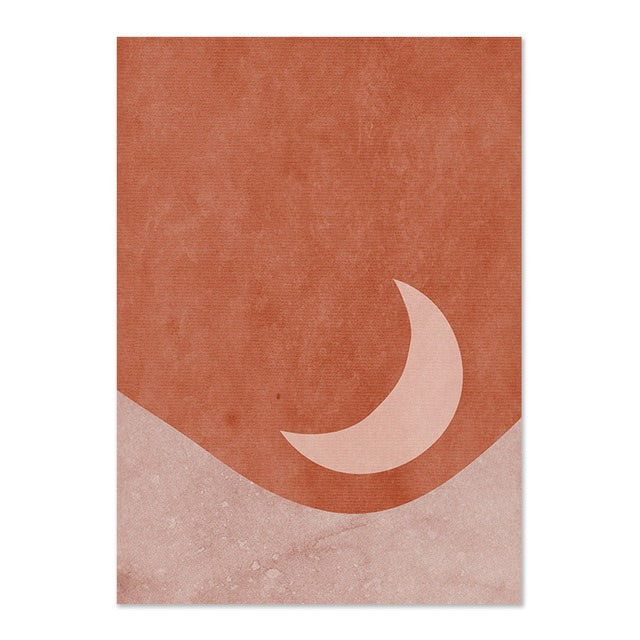 Boho Sun & Moon Canvas Posters