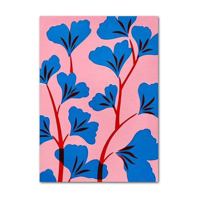 Bright Watercolor Floral Canvas Posters