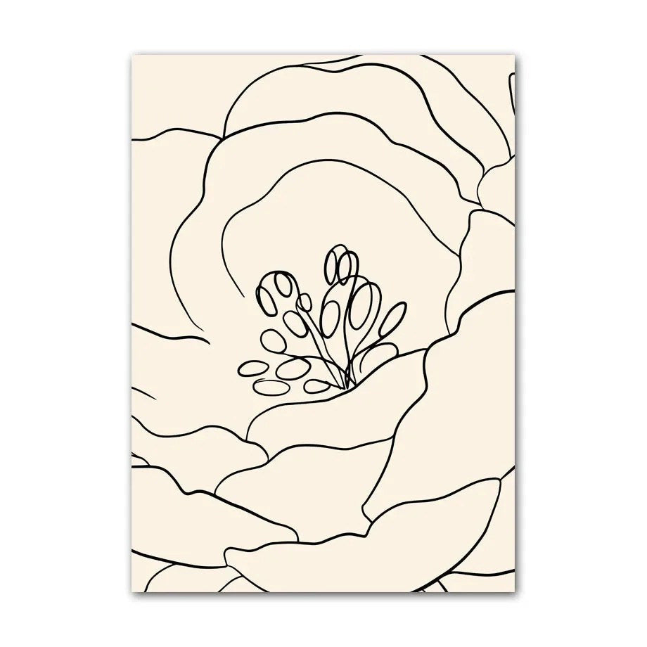 Minimalist Pale Brown Canvas Posters